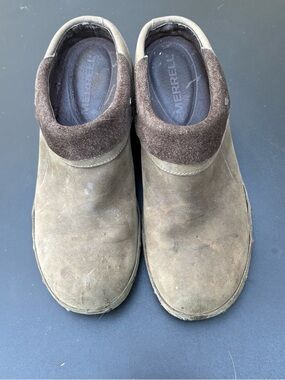 Merrell Women’s Brown Suede Slip-On Clog